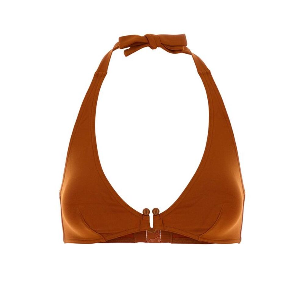 Eres Women Orange Stretch Nylon Noctambule Bikini Top